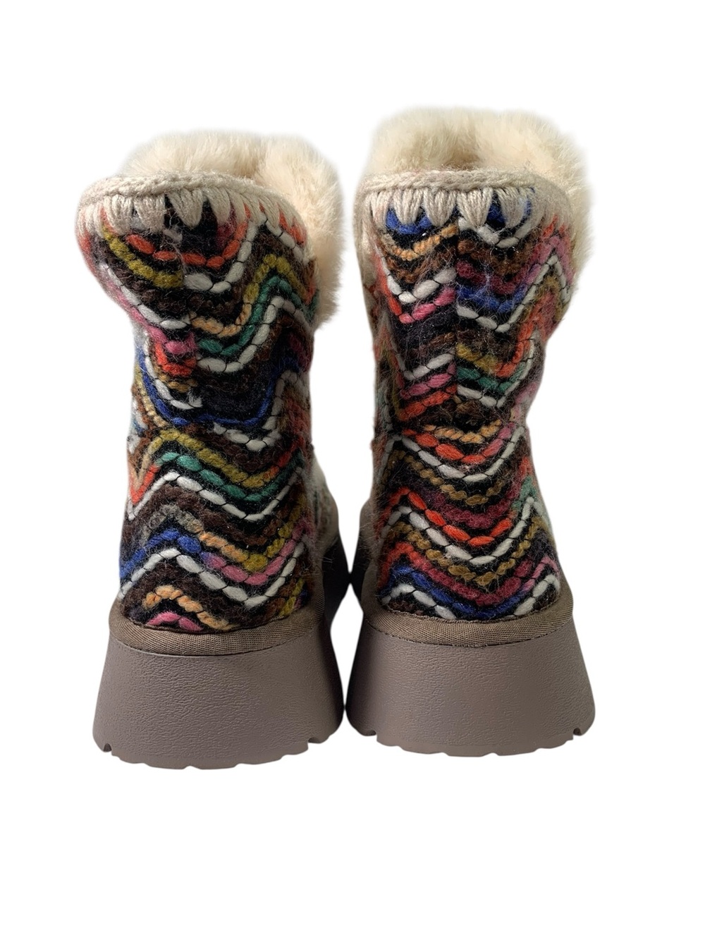 Oasis Society Faux Suede Fur Lined Shearling Trim Platform Winter Booties 9 NWOT - Picture 4 of 13